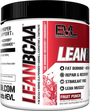 Evlution Stimulant Free Lean BCAA Powder Nutrition Bcaas Amino Acids Powder with CLA Carnitine and 2:1:1 Branched Chain Amino Acids Supports Muscle Recovery Fat Burn and Metabolism - Blue Raz