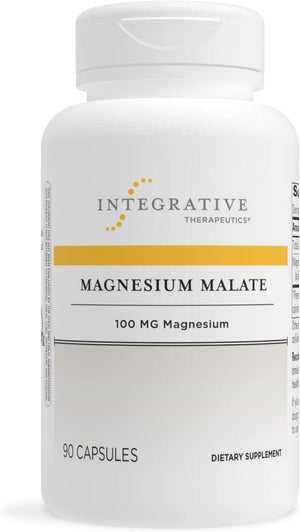 Magnesium Malate - Supplement with Elemental Magnesium - Supports Cellular Metabolism* - Vegan, Gluten-Free & Dairy-Free Mineral Supplement - 100 Mg, 90 Capsules