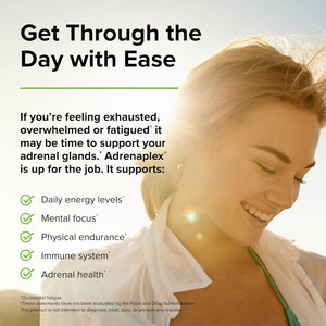 Terry Naturally Adrenaplex - 120 Capsules - Maximum Adrenal Support Supplement, Promotes Daily Energy, Mental Focus & Physical Endurance - Non-Gmo, Gluten-Free - 60 Servings