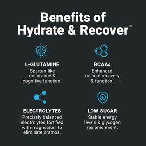 Wilderness Athlete - Hydrate & Recover | Liquid Hydration Powder Electrolyte Drink Mix - Recover Faster with Bcaas - Hydrate Powder with 1000Mg of Vitamin C - 30 Serving Tub (Strawberry Pomegranate)