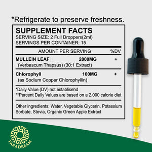 Mullein Leaf Extract: Mullein Extract for Lungs - Lung Cleanse - Mullein Tincture - Mullein Drops for Lungs - Respiratory Health Support - Healthy Breathing - Non-Gmo - Vegetarian - 1 Month Supply