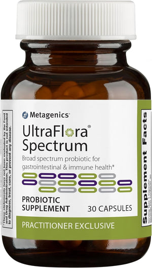 Ultraflora Spectrum - Digestive & Immune Health Supplement* - Daily Probiotic - Non-Gmo & Gluten-Free - 30 Capsules