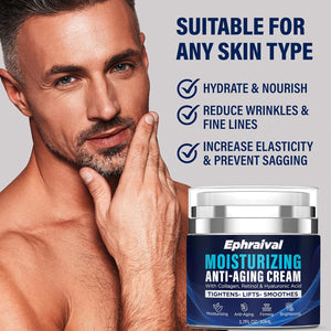 Face Moisturizer Cream with Retinol Anti-Aging: Men'S Face Firming Cream with Collagen - anti Wrinkle Facial Moisturizer Cream - Hyaluronic Acid for Mens Dry Skin Day & Night 1.7 Fl Oz