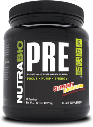 Nutrabio PRE Workout V5 - (Strawberry Lemon Bomb)