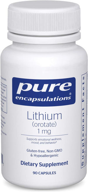 Lithium (Orotate) 1 Mg | Support for Calmness and Behavior | 90 Capsules