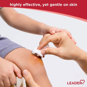 Leader Povidone Iodine 10% Prep Solution USP, First Aid Antiseptic Wound Cleanser, Wound Wash, Antiseptic Soap, 8 Fl Oz