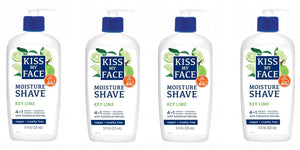 Kiss My Face Moisture Shave Shaving Cream, Key Lime Shaving Soap, 11 Oz (Pack of 4)