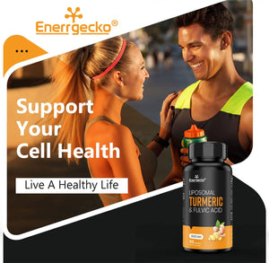 2000 Mg Liposomal Turmeric Curcumin with Black Pepper & Ginger for Superior Absorption with Fulvic Acid and Humic Acid (60 Count (Pack of 1))