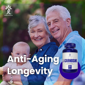 L-Carnosine 400Mg Capsules, 180 Count, L-Carnosine Supplement for Immune Support, Cellular Health, Energy Production, and Performance Enhancement