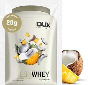 DUX NUTRITION - Fresh Whey Pineapple & Coconut - 20G of Protein per Serving - Amino Acids, Brazilian Fruits and Nuts, Pre and Post-Workout - 31.7Oz