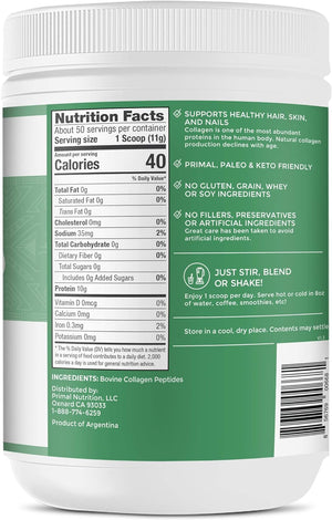 Collagen Peptides, Unflavored Collagen Powder, 1.2 Pounds