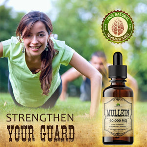 Mullein Leaf Capsules - Verbascum Thapsus Supplement - Herbal Extract Promoting Lung Respiratory & Digestive Wellness - Lung Cleanse & Detox Support Pills - Vegan Non-Gmo, 100 Tablets