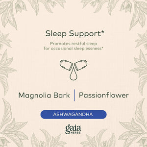 Gaia Herbs Sleepthru - Natural Sleep Support Supplement with Organic Ashwagandha Root, Organic Magnolia Bark, Passionflower, and Jujube Date - 120 Vegan Liquid Phyto-Capsules (60-Day Supply)