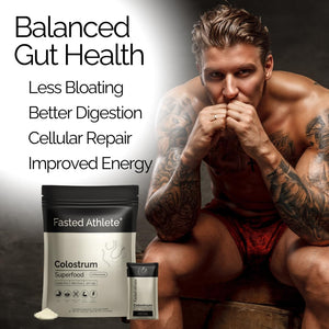 Colostrum Supplement for Gut Health, Grass Fed Colostrum Powder, Pure 50% Igg, Skin & Hair, Recovery, Immunity, Digestion - Unflavored, 30 Serving Packets