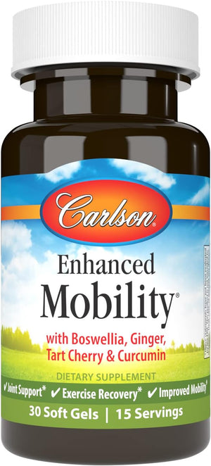 '- Enhanced Mobility, Botanical Joint Support, Boswellia, Tart Cherry, Curcumin, Ginger, 30 Softgels