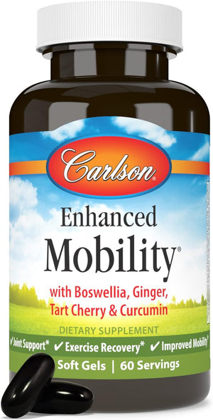 '- Enhanced Mobility, Botanical Joint Support, Boswellia, Tart Cherry, Curcumin, Ginger, 120 Softgels