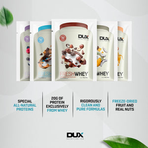 DUX NUTRITION - Fresh Whey Pineapple & Coconut - 20G of Protein per Serving - Amino Acids, Brazilian Fruits and Nuts, Pre and Post-Workout - 31.7Oz