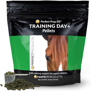 Perfect Prep EQ Training Day+ Pellets Show Safe Horse Calming Supplement (10 Lb)