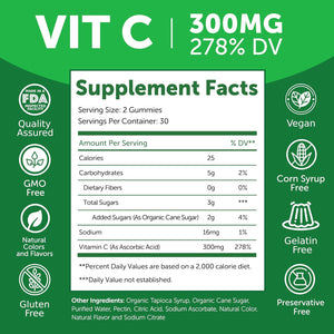 Lunakai Vitamin C and Vitamin B12 Gummies Bundle - 300Mg Organic, NON-GMO, Vegan Chewable Supplement - 3000Mcg Methylcobalamin High Absorption Energy Gummy - 30 Days Supply