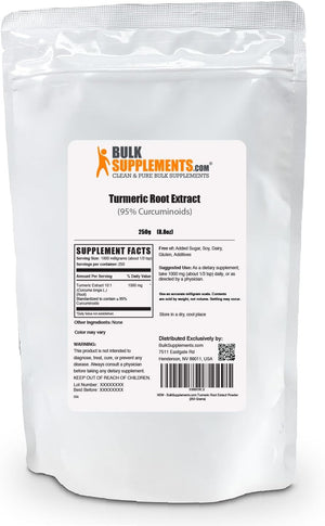 Bulksupplements.Com Turmeric Extract Powder - from Turmeric Root, Curcumin Supplements 1000Mg, Turmeric Curcumin Powder - Gluten Free, 1000Mg per Serving, 1Kg (2.2 Lbs) (Pack of 1)