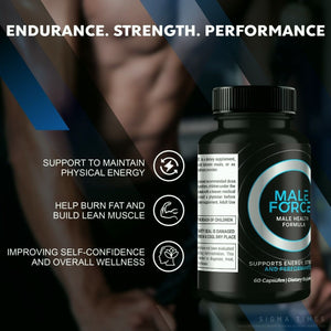 Male Force Pills for Men, Boosts T-Levels for Peak Performance 60Ct