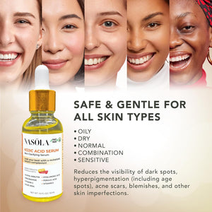 Kojic Acid Serum for Skin Clarifying, Complexion Revitalization Fade Cream with Alpha Arbutin, Vitamin C & E, & Niacinamide