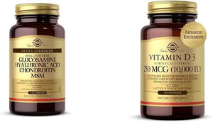 Solgar Glucosamine Hyaluronic Acid Chondroitin MSM, 120 Tablets - Supports Healthy Joints & Range of Motion & Flexibility - Extra Strength, Shellfish Free - Non-Gmo, Gluten Free - 40 Servings