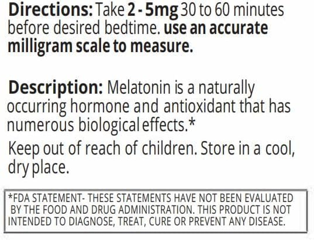 Melatonin | Natural Sleep Aid Bulk Powder | Custom Dose 2Mg - 5Mg Replace Capsules (40G - 20,000 Doses)