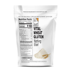 It'S Just - Vital Wheat Gluten Flour, High Protein, Make Seitan, Low Carb Bread, 20Oz