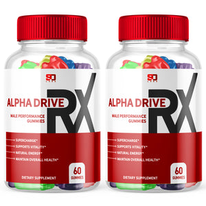 (2 Pack) Alpha Drive RX Male Enhancing Gummies - Men'S Performance (120 Gummies)