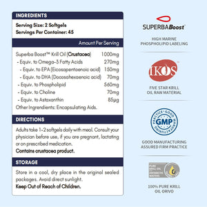 Krill Oil Omega 3 Supplement 1000Mg 90 Softgels EPA & DHA, 100% Pure Antarctic Krill Oil with Astaxanthin and 56% Phospholipids Laboratory Tested