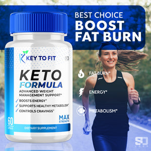 Key to Fit Advanced Keto Capsules - Weight Management and Energy Boost (2 Pack)