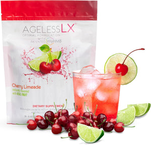 Powder Supplement for Women - with HMB Collagen Enhancer plus Vitamin D3 with K2, Horsetail and Biotin for Lean Muscle and Stronger Hair and Nails - 30 Powder Packets, Cherry Limeade