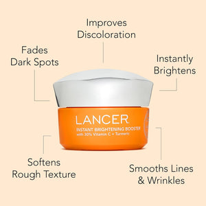 Lancer Skincare Instant Brightening Booster with 30% Vitamin C and Turmeric, Exfoliating Anti-Aging Night Cream, 1.7 Fluid Ounces