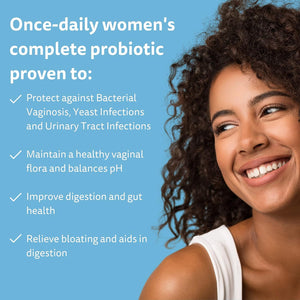 Happy V Dr. Formulated Vaginal Probiotics for Women, Clinically Proven Womens Probiotic for Vaginal Health & Ph Balance Complex, Natural BV Treatment & Yeast Infection Prebiotics, 60 Vegan Capsules