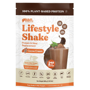 Meal Replacement Shakes, 21G Protein, Vegan Plant Based Protein Powder, Apple Cider Vinegar, Digestive Enzymes, All in One Shake for Women & Men (15 Servings, Vanilla Cream)