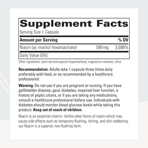'- Flush-Free Niacin - Inositol Hexaniacinate - 60 Capsules
