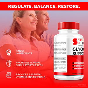 Sweet Relief Glycogen Support - Sweet Relief Blood Vessel Cleaner, Sweet Relief Capsules, Advanced Formula for Overall Wellness, Sweetrelief Reviews (60 Capsules)