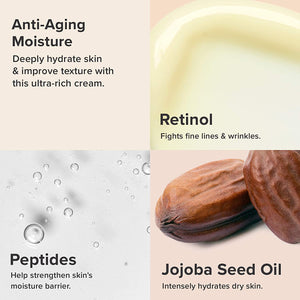 Paula'S Choice RESIST Intensive Repair Cream with Retinol, Hyaluronic Acid & Jojoba, Concentrated Anti-Aging Moisturizer for Dry, Chapped Skin, 1.7 Ounce