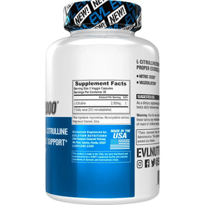 L-Citrulline2000 Nitric Oxide Supplement for Men - High Strength L Citrulline Capsules for Enhanced Muscle Strength Recovery and Intense Pumps - Plant Based Nitric Oxide Booster