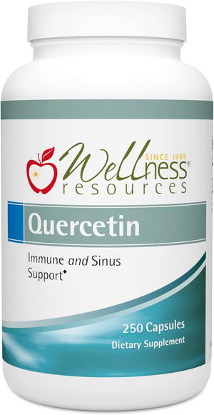 Wellness Resources Quercetin - Immune, Sinus and Allergy Support 1000Mg per Serving - (250 Caps/125 Servings) Vegan, Non-Gmo