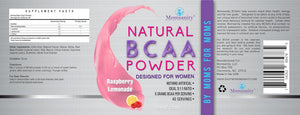 BCAA Pre Workout Powder for Moms | Naturally Sweetened with Stevia, Erythritol, & Monk Fruit to Help Build Energy Pre & Post Workout | 40 Servings (Raspberry Lemonade)