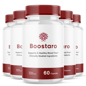 Boostaro Male - Boostaro Capsules for Men, Blood Flow Virility - 5 Pack