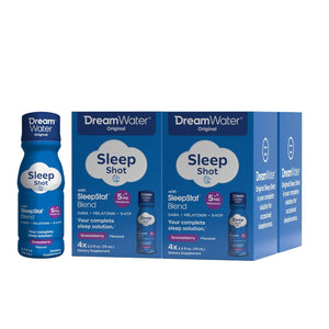 Dream Water Sleep Aid Supplement Liquid Shots; Melatonin 5Mg, GABA, 5-HTP; 2.5 Oz, Sleep Aids for Adults, Snoozeberry Flavor, 16-Count