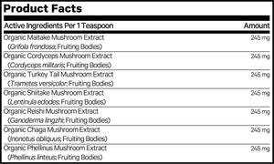 Happy Immunity USDA Certified Organic Mushroom Complex for Dogs, Organic Cordyceps Shiitake Reishi, Vegan Mushroom Blend Powder Canine Supplement, Immune Support Mushroom Mix, Non-Gmo, 3.5 Oz