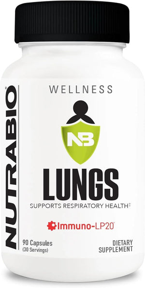 Nutrabio Lungs Supplement - Blend of Immuno-Lp20 and Natural Extracts to Help Support Respiratory & Immune Health