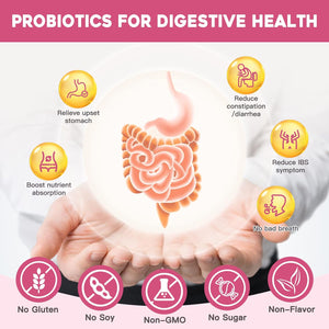 Probiotics for Women Probiotic Powder Supplement - Prebiotics and Probiotics for Digestive Health and Immune Support