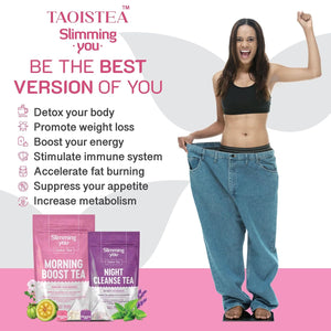 Detox Tea 14 Day Herbal Tea, Detox Cleanse for Weight Loss, Colon Cleanse and Digestive Health- 1 Morning Boost Tea (14 Bags) & 1 Night Cleanse Tea (7 Bags)