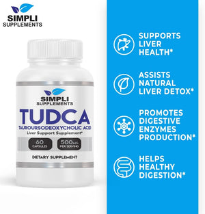 Premium TUDCA Liver Support Supplement - Traditional Chinese Medicine for Liver Health - Promote Overall Well-Being - Safe and Effective - Enzyme Reduction and Eye Protection