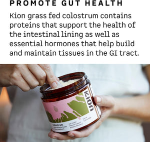 Kion Colostrum | Grass-Fed Bovine | Gut Health and Immune Support | 30 Servings